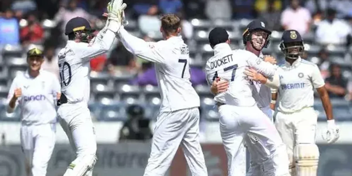 India playing their 2nd innings against England on day four of first test of a five-match series in Hyderabad