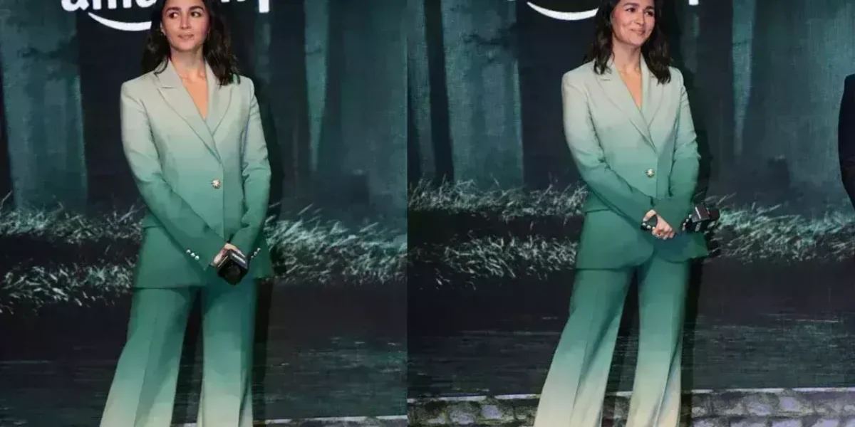 Alia Bhatt stuns in chic ombre pantsuit worth ₹3.15 lakh at Poacher trailer launch