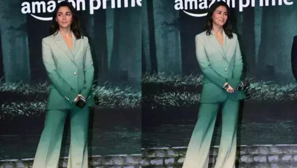 Alia Bhatt stuns in chic ombre pantsuit worth ₹3.15 lakh at Poacher trailer launch