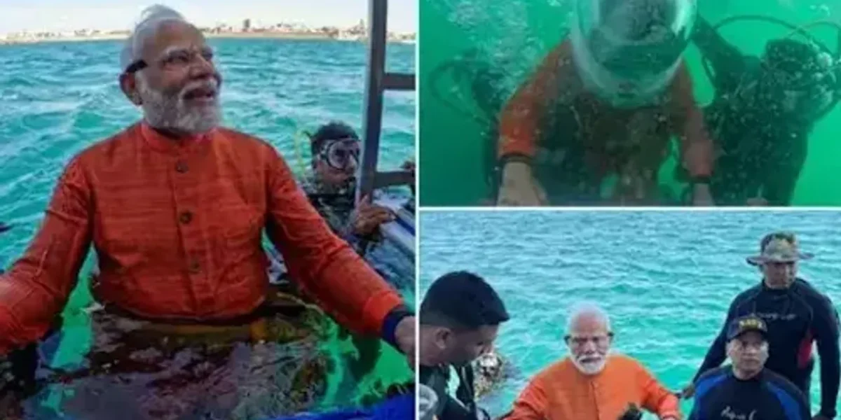 PM Modi dives into sea to perform underwater puja off Dwarka