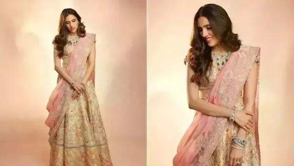 Shloka Mehta’s golden Anamika Khanna lehenga for Anant-Radhika’s pre-wedding festivities is a fashion lesson in ethnic elegance