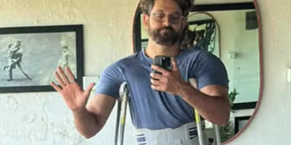 Hrithik Roshan finds strength in vulnerability, shares a picture in crutches post injury
