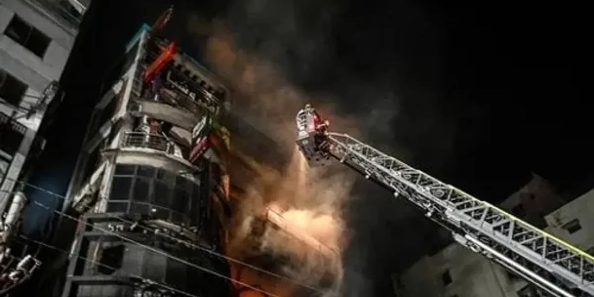 At least 43 people killed in a fire at a Shopping Mall in Bangladesh capital Dhaka