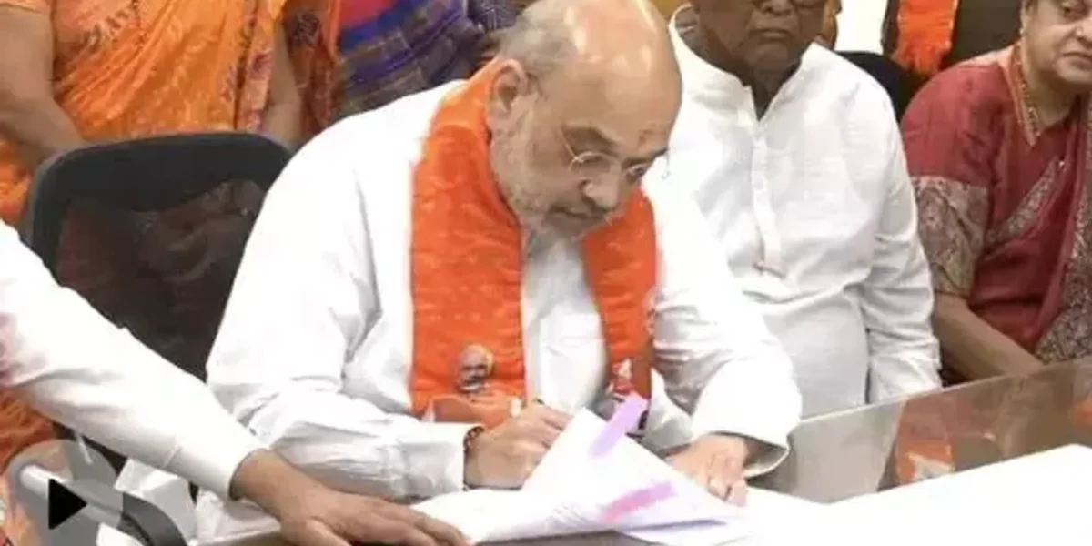 Amit Shah files nomination papers from Gandhinagar