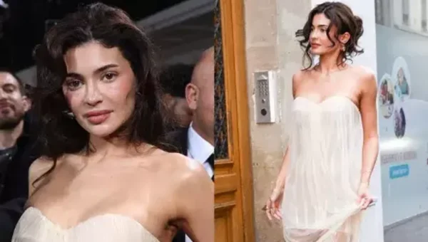 Kylie Jenner goes Sheer in Strapless Corset Dress at Jean Paul Gaultier Spring 2024 Couture Show in Paris