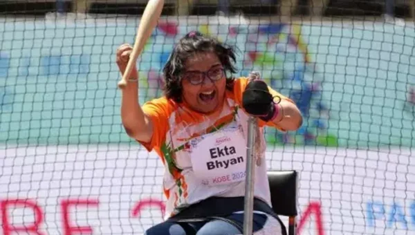Ekta Bhyan secures gold medal in Women’ F51 club throw competition at World Para Athletic Championships