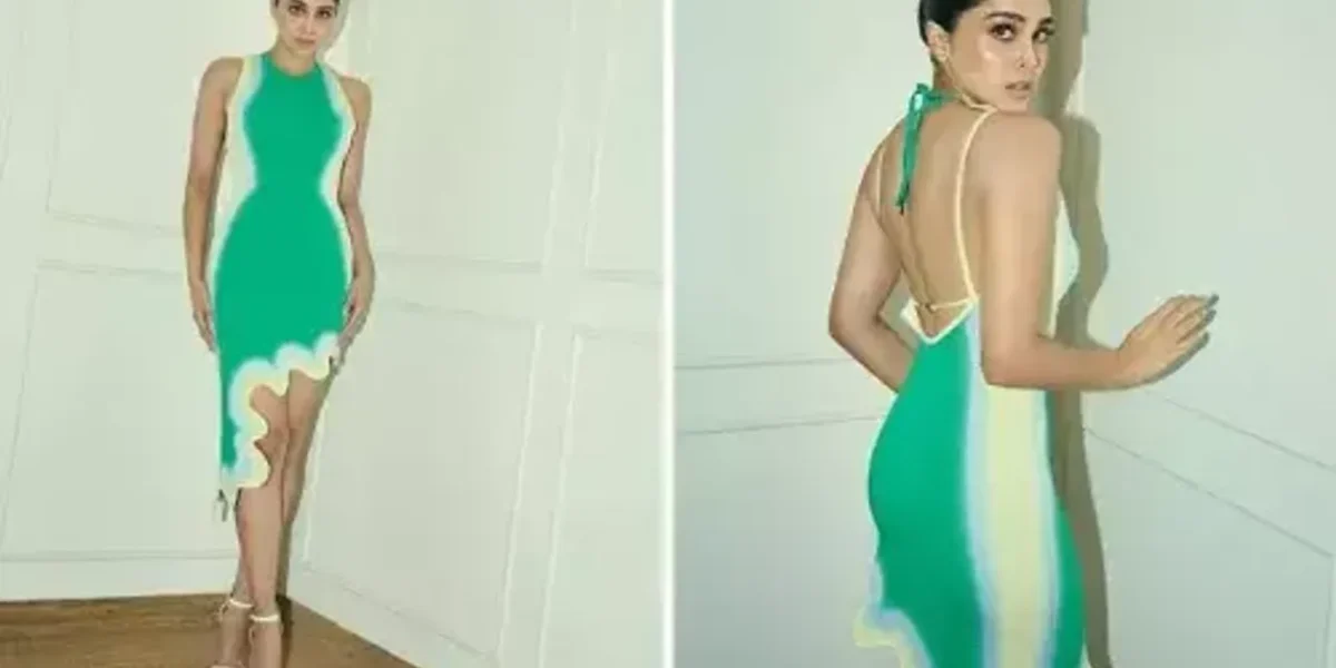 Sharvari Wagh heats up summer fashion in stylish teal green backless midi dress worth ₹81k