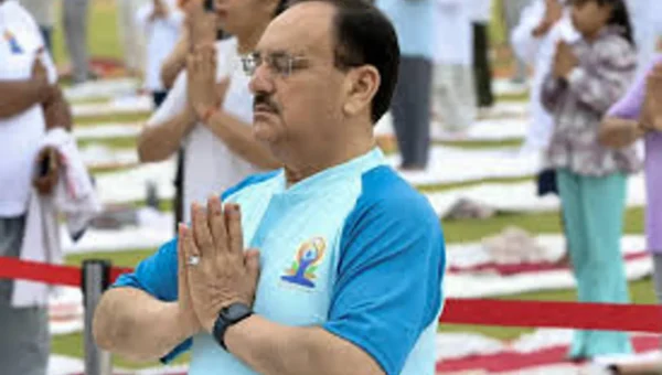 J.P Nadda: People should add up yoga in daily life