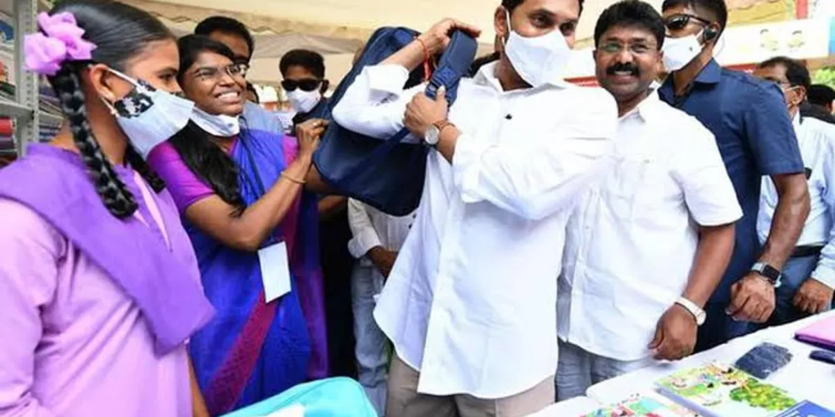 N. Chandrababu Naidu allows kits with Jagan Photo for schools