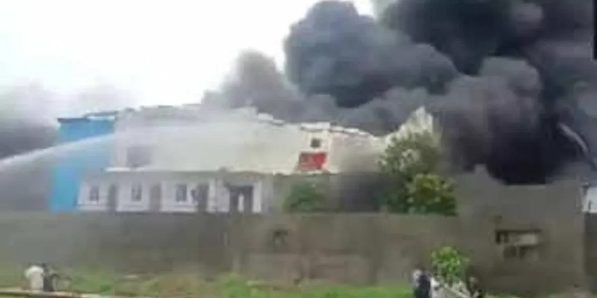 Massive fire erupts at factory in Gujarat’s Silvassa