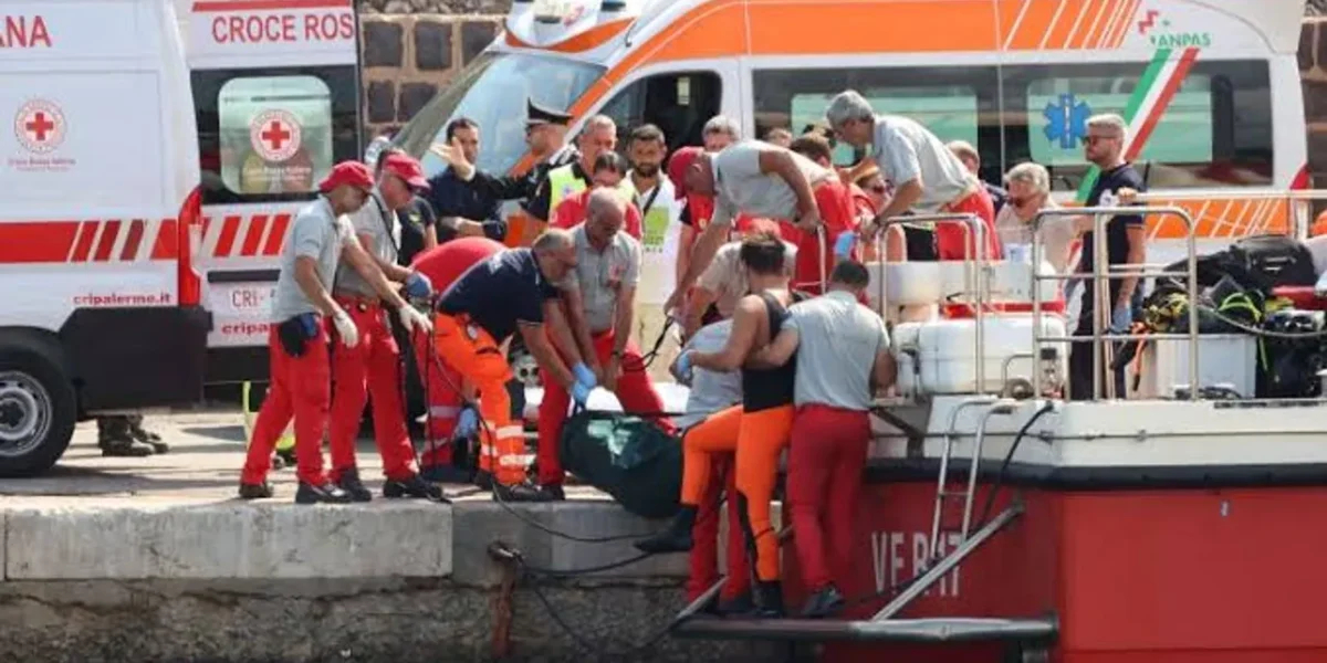 One dead, six missing as luxury yacht capsizes off Sicily