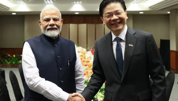 PM Modi holds delegation-level talks with his Singaporean counterpart Lawrence Wong
