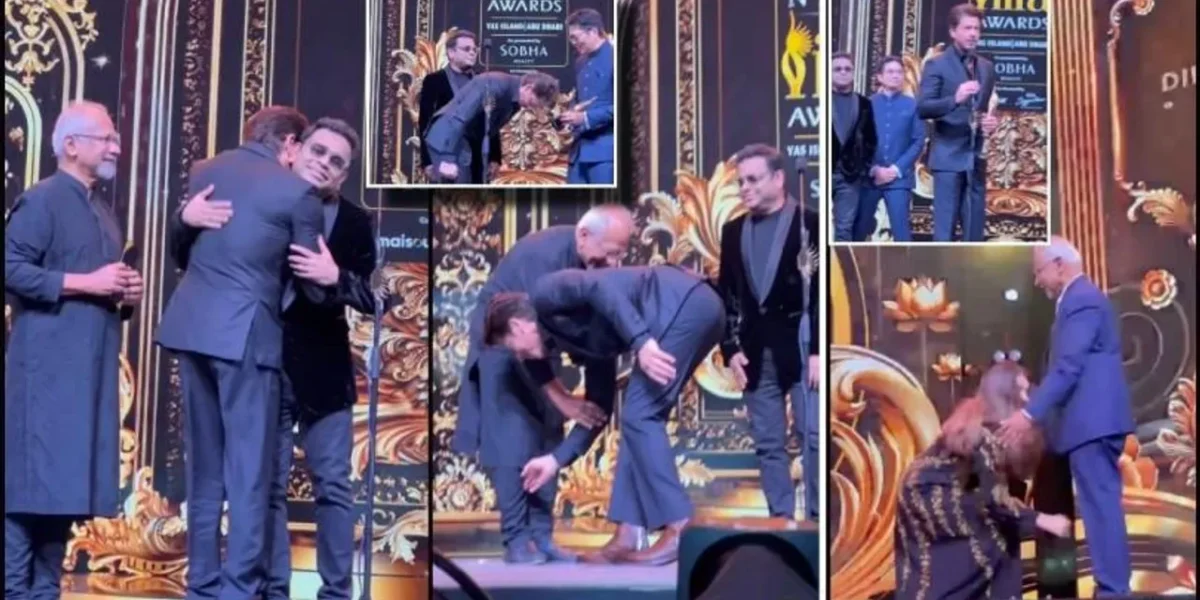 SRK touches Mani Ratnam’s feet as he receives award for Best Actor for Jawan