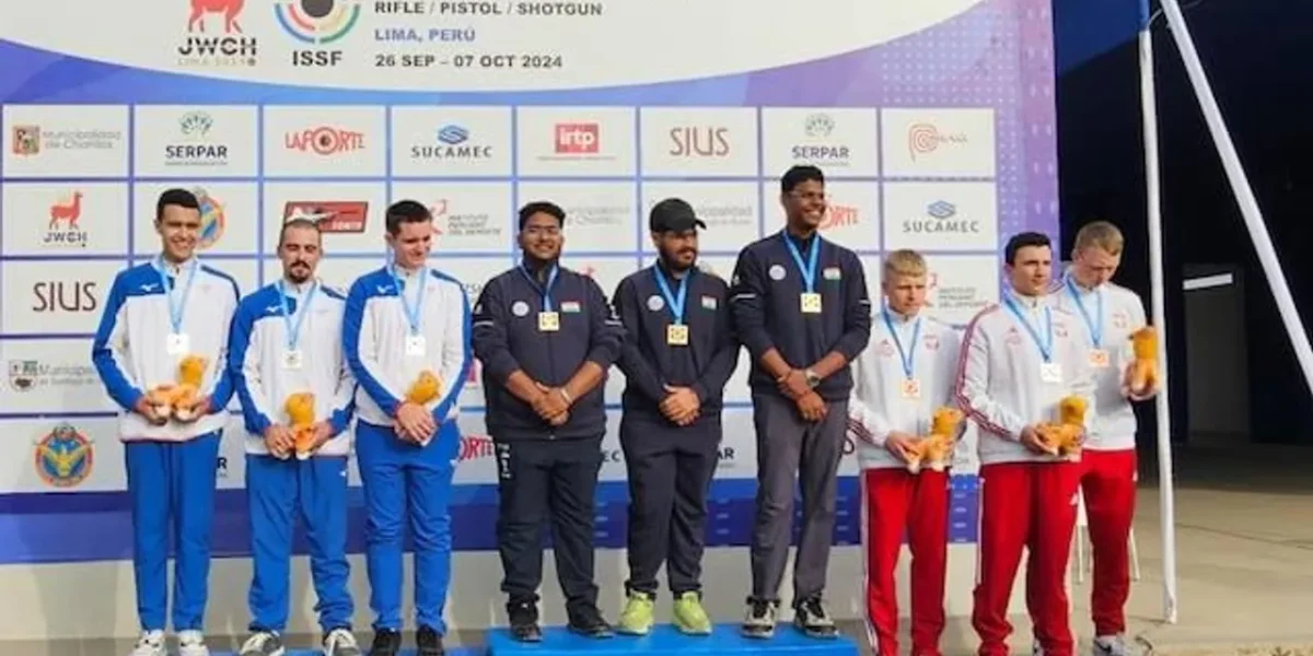 Indian Trio Wins Gold in Men’s 25m Rapid-Fire Pistol at ISSF Junior World Championship