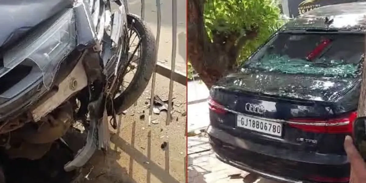 Drunken Audi driver wreaks havoc on Ambli-Bopal Road, rams multiple vehicles