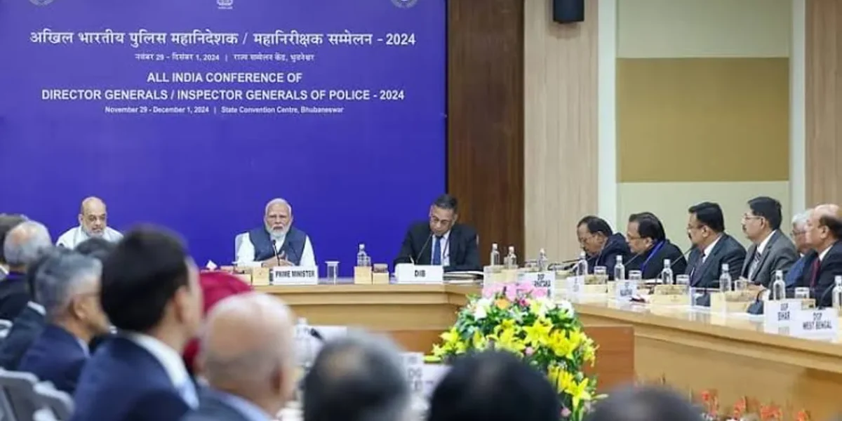 Prime Minister shares his ideas on security with top brass of police and intelligence agencies in Bhubaneswar