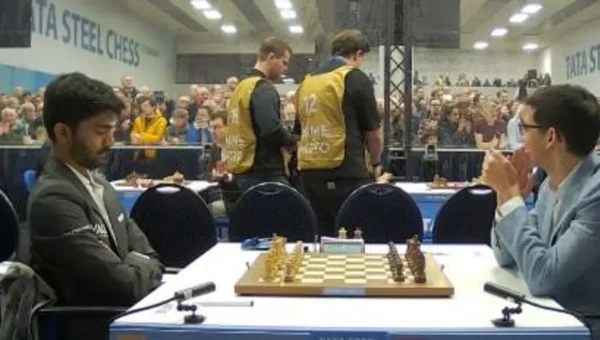 World Champion D Gukesh defeats Anish Giri; Wins first round at Tata Steel Chess Tournament