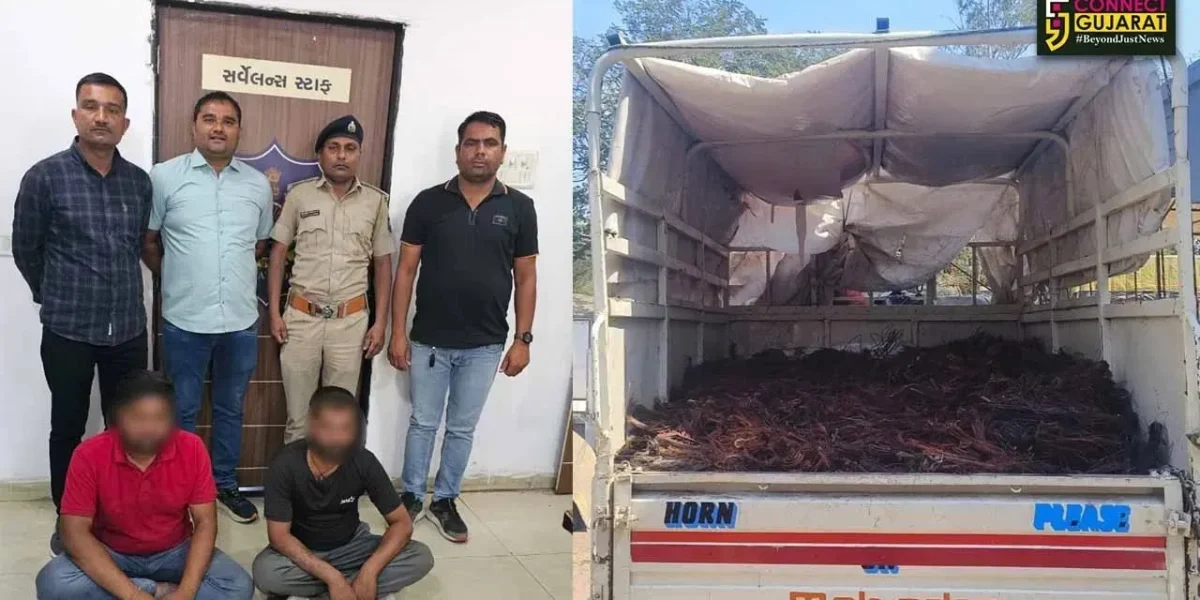 Police detain two men with suspected stolen copper cable in Ankleshwar