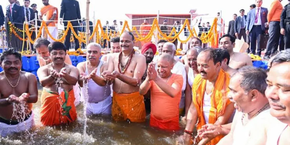 Yogi Adityanath, other ministers perform puja at Prayagraj as Maha Kumbh 2025 concludes