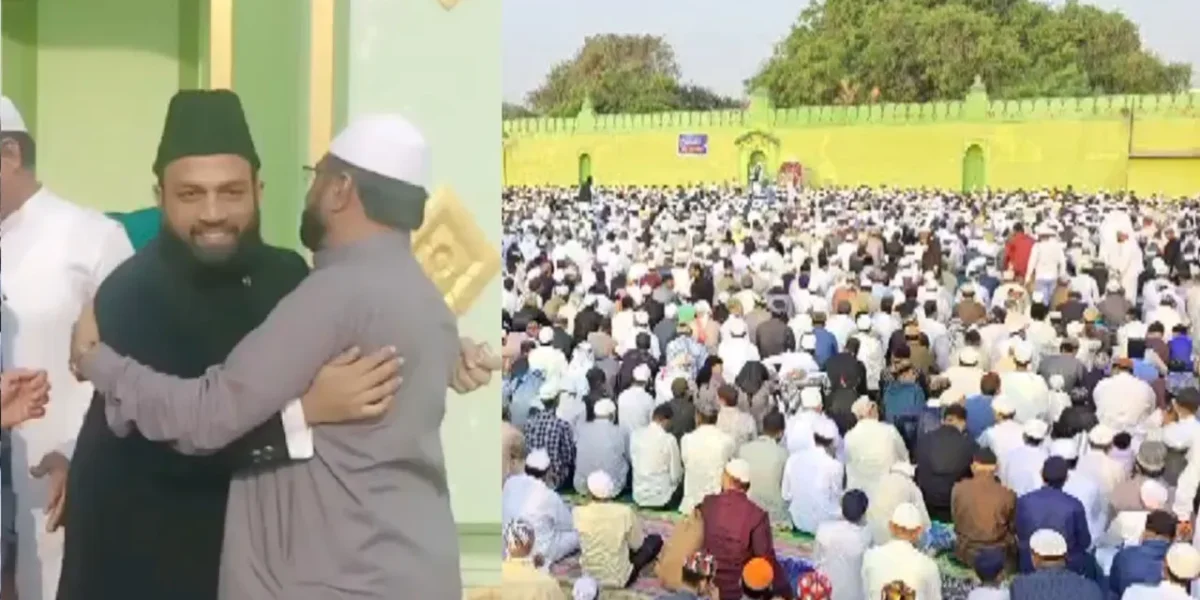 Ramadan Eid prayers were offered at the historic Eidgah ground in Bharuch-Ankleshwar, with a large gathering of Muslim brothers