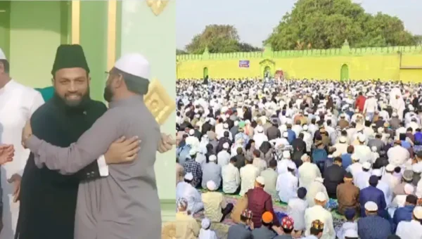 Ramadan Eid prayers were offered at the historic Eidgah ground in Bharuch-Ankleshwar, with a large gathering of Muslim brothers