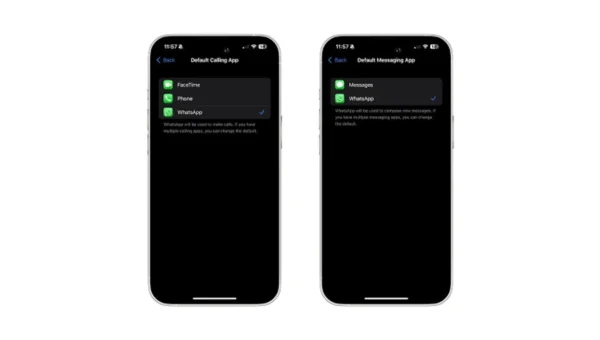 iPhone users can now use WhatsApp as their default calling and messaging app