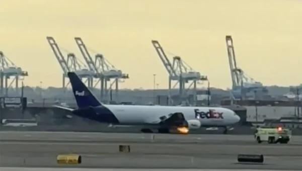 FedEx cargo plane catches fire mid-air after bird strike