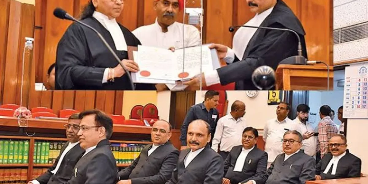 Gujarat Chief Justice Sunita Agarwal administers oath to seven new HC judges