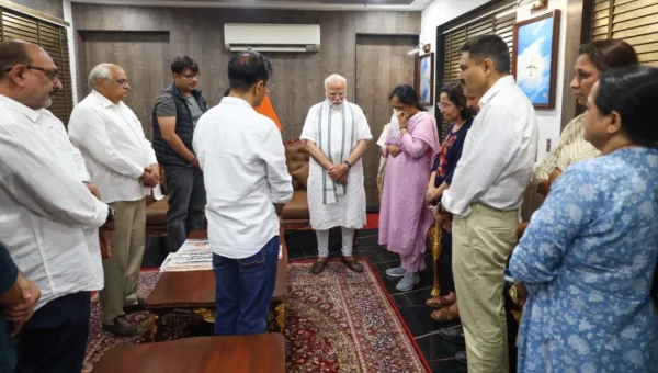 Air India Ahmedabad plane crash: PM Modi meets Vijay Rupani famly members