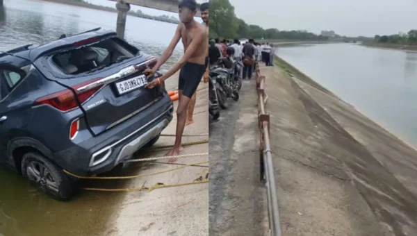 Two Dead, Two Missing After Car Plunges Into Canal Near Gandhinagar