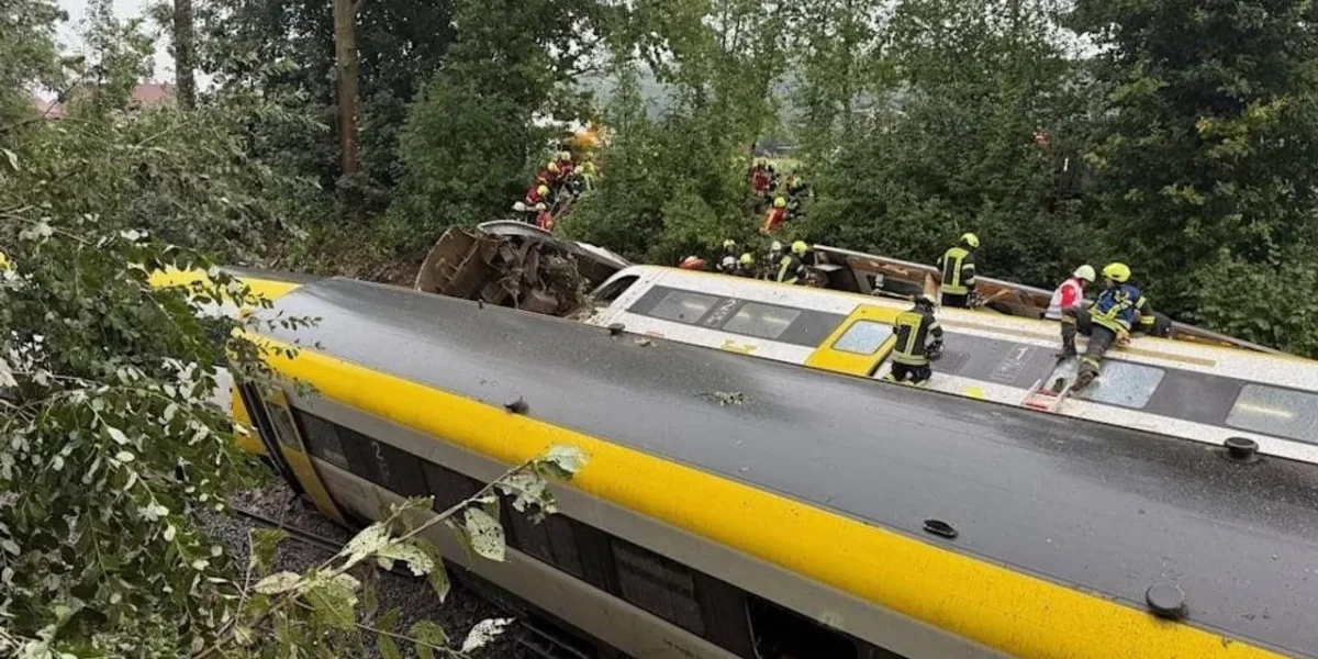 Major Train Accident in Germany: 3 Dead as Passenger Train Derails Amid Heavy Rain and Storms