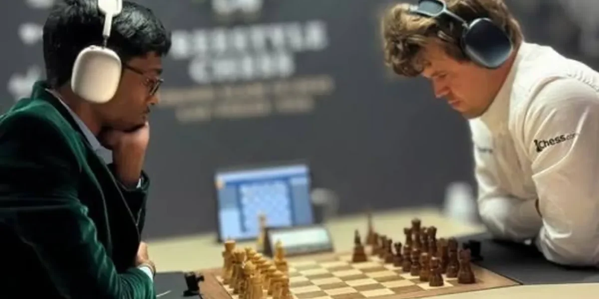 Praggnanandhaa defeats World No.1 Carlsen to enter freestyle Chess Quarterfinals