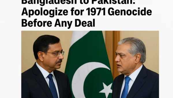 Bangladesh to Pakistan: Apologize for 1971 Genocide Before Any Deal