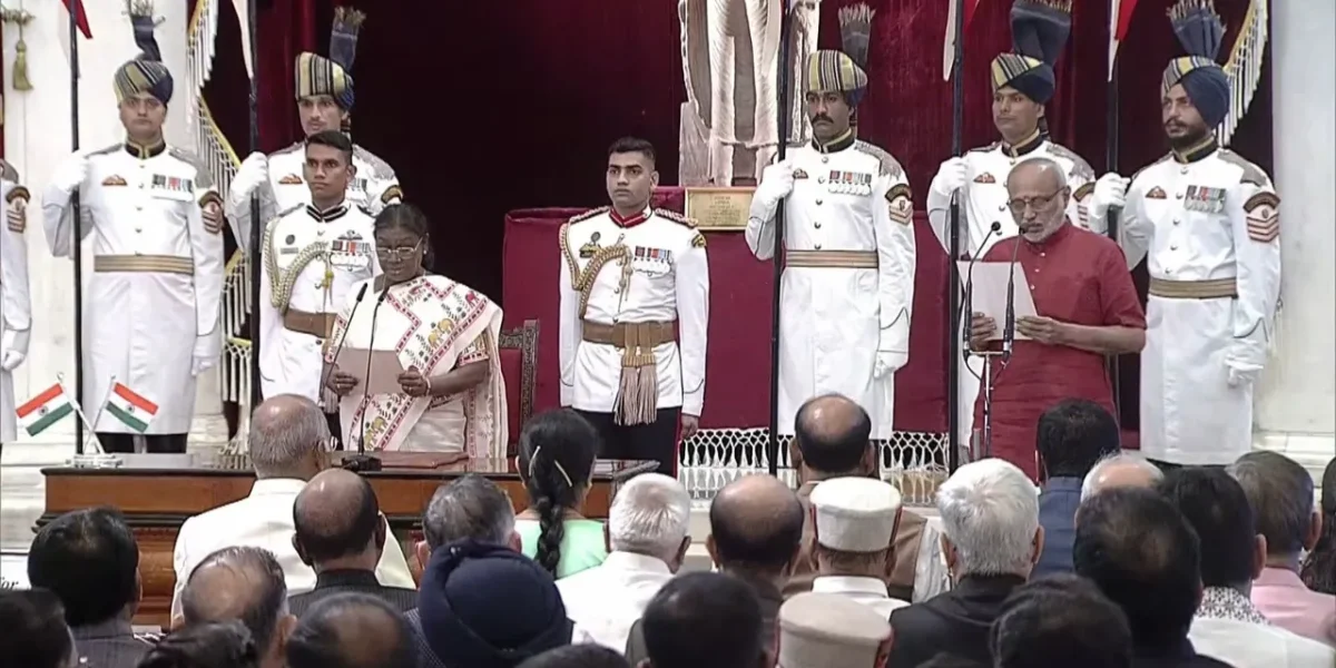 C P Radhakrishnan takes oath as 15th Vice President of India