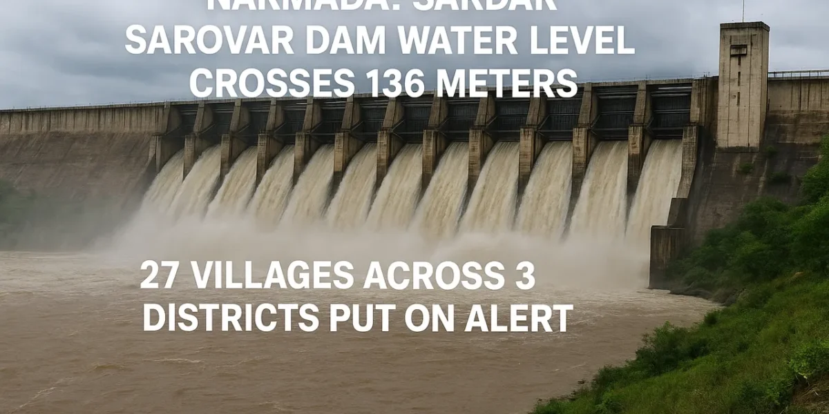 Sardar Sarovar Dam Water Level Rises, Alert Issued for 27 Villages