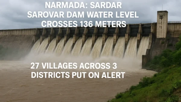 Sardar Sarovar Dam Water Level Rises, Alert Issued for 27 Villages