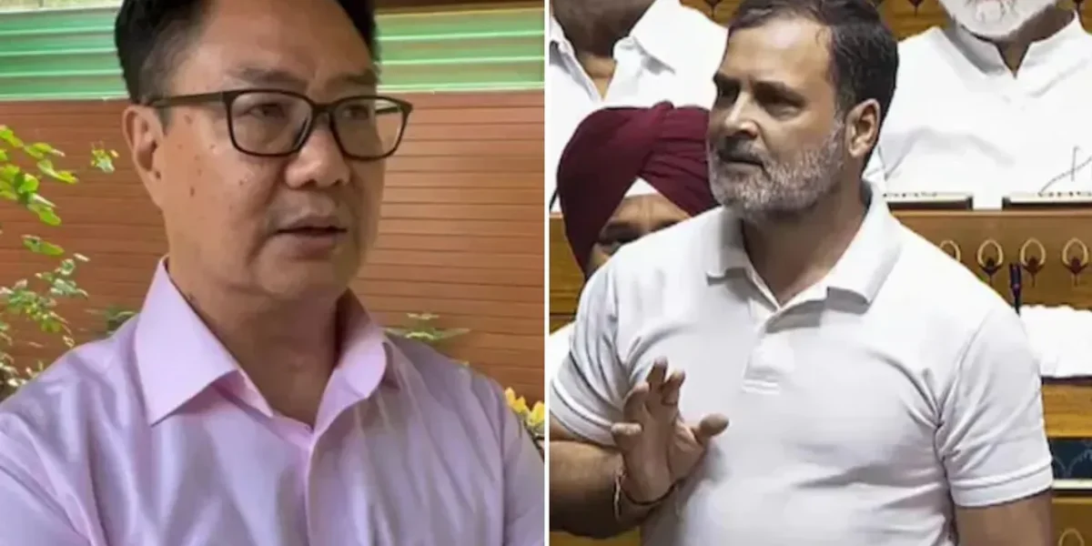 Kiren Rijiju slams Rahul Gandhi for blaming constitutional bodies
