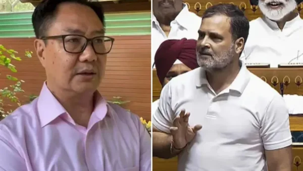 Kiren Rijiju slams Rahul Gandhi for blaming constitutional bodies