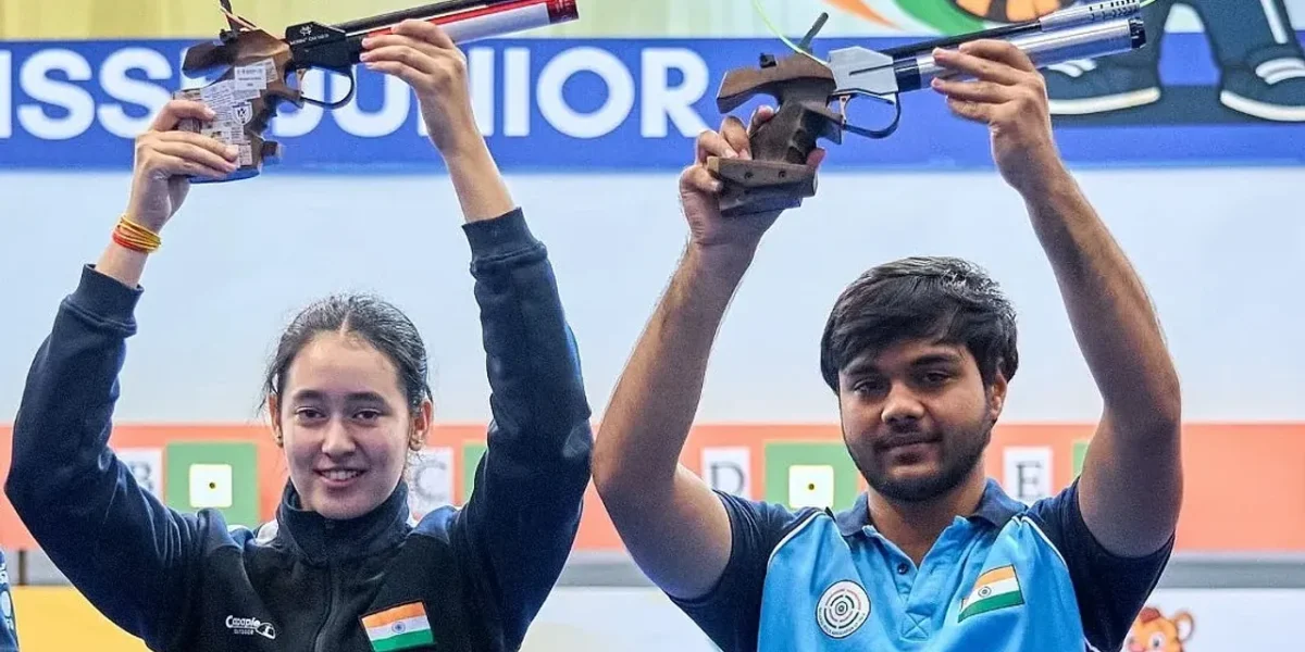 ISSF Junior World Cup: India wins 1-2 finish in 10m Air Pistol Mixed Team