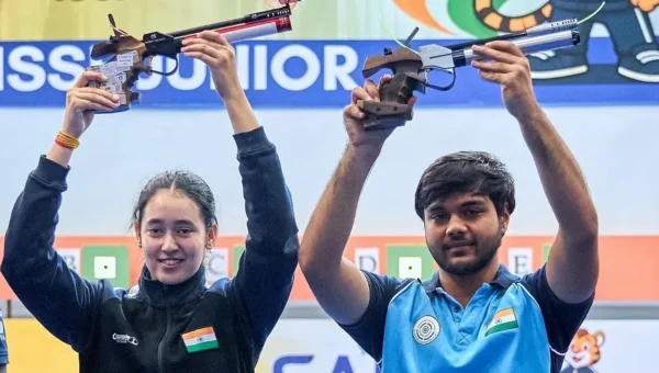 ISSF Junior World Cup: India wins 1-2 finish in 10m Air Pistol Mixed Team