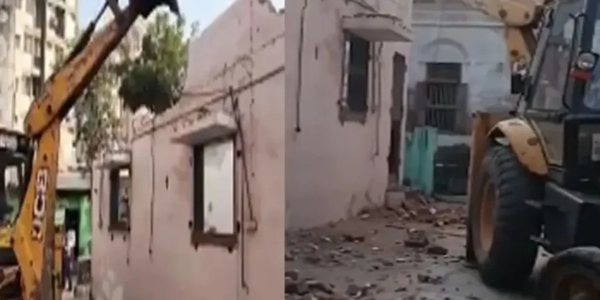 AMC conducts mega demolition drive in Jamalpur after 16 years, razes 30 illegal shops