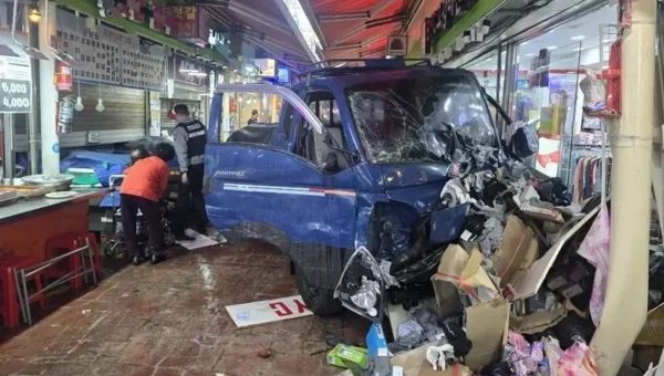 2 dead, several injured after truck crashes in market in South Korea