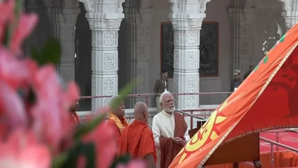 PM Modi hoists Dharm Dhwaja Atop Shri Ram Janmabhoomi Mandir in Ayodhya