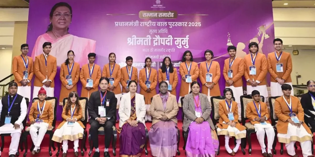 President Murmu Confers ‘Pradhan Mantri Rashtriya Bal Puraskar’ On Occasion Of Veer Bal Diwas