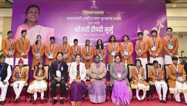 President Murmu Confers ‘Pradhan Mantri Rashtriya Bal Puraskar’ On Occasion Of Veer Bal Diwas