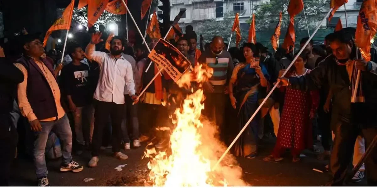 India-Bangladesh ties strain as protests erupt in Delhi over lynching of Hindu youth in Bangladesh.