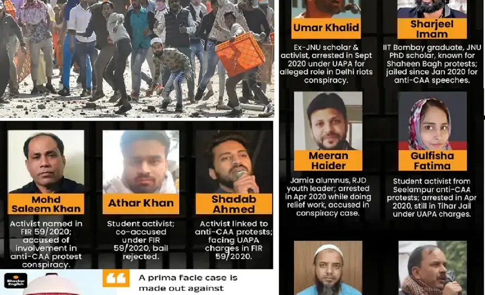 Supreme Court Draws Hard Line in Delhi Riots Case: Bail for Five, No Relief for Umar Khalid and Sharjeel Imam.
