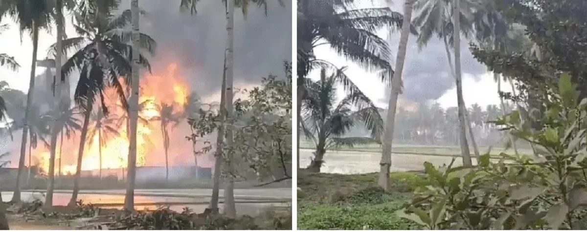 Gas Blowout During Repair Work Sparks Major Fire at Mori-5 Well in Andhra Pradesh, Villages Evacuated