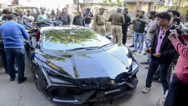 Kanpur Horror: Tobacco Tycoon’s Son Shivam Mishra Mows Down Pedestrians With Speeding Lamborghini, 6 Injured