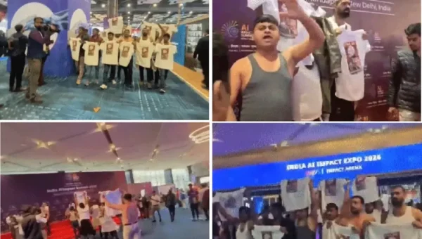Youth Congress Protest at AI Summit, 4 Detained Over Anti-Modi Slogans